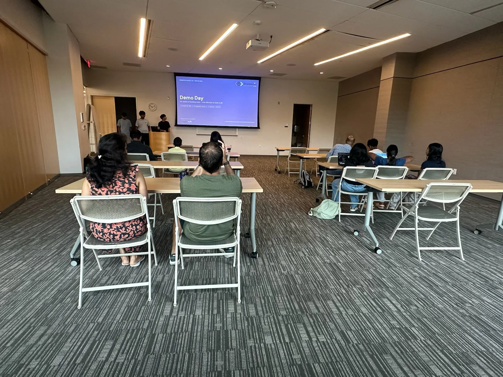 Real participants and student instructors at an OpenByte coding workshop